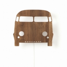 Dětská lampa Auto, 27x23 cm, dubová dýha