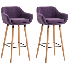 Barová stolička Maria (SET 2 ks), fialová