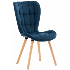 Jedálenská stolička Elda, zamat, modrá