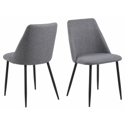Jedálenská stolička Ines (SET 4ks), tkanina, šedá