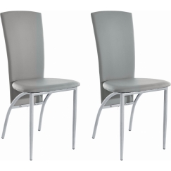 Jedálenská stolička Nelso (Súprava 2 ks), sivá