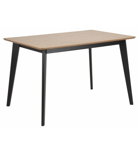 Jedálenský stôl Roxby, 120 cm, dub / čierna