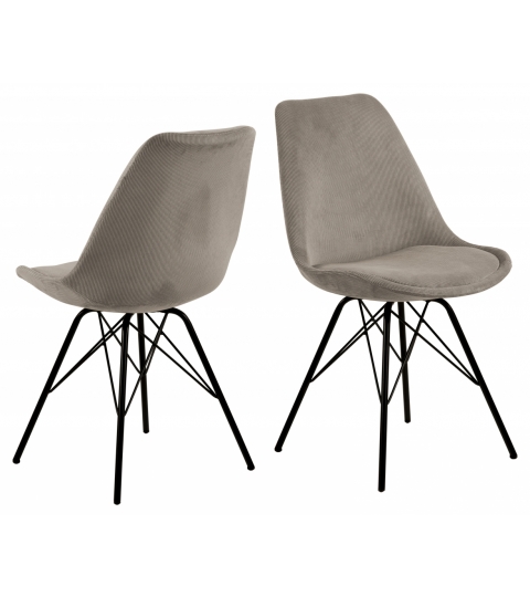 Jídelní židle Eris (SET 2ks), textil , béžová
