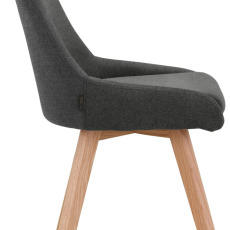 Jídelní židle Rudi, textil, tmavě šedá - 3