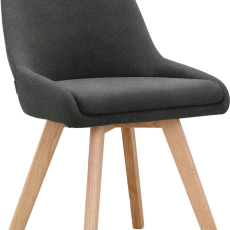 Jídelní židle Rudi, textil, tmavě šedá - 4