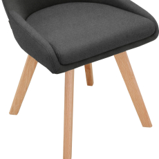 Jídelní židle Rudi, textil, tmavě šedá - 6