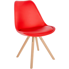 Jídelní židle Sofia I, syntetická kůže, červená