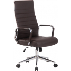 Kancelárska stolička Kolumbus, syntetická koža, hnedá