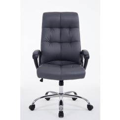 Kancelárska stolička Poseidon, syntetická koža, šedá