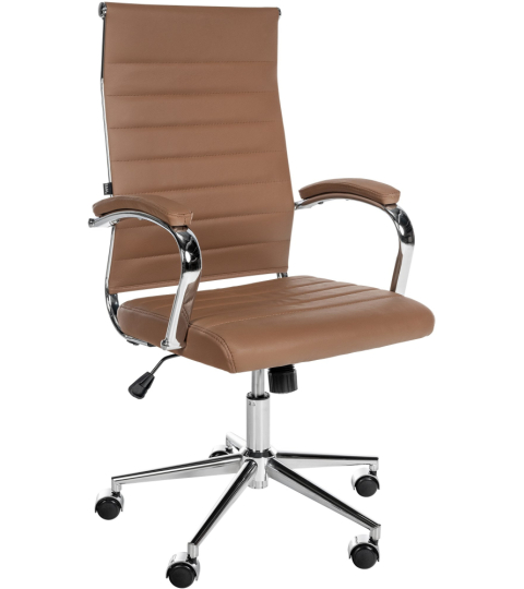 Kancelářská židle Mollis, pravá kůže, světle hnědá