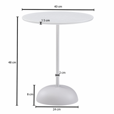 Konferenční stolek Louisa, 48 cm, bílá - 4