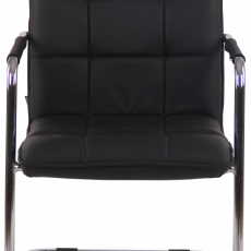 Konferenční židle Gandia, pravá kůže, černá - 2
