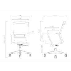 Konferenční židle Smart, textil, zelená - 6