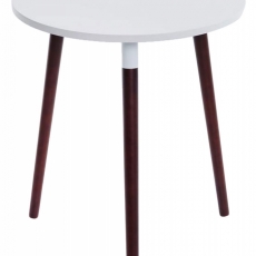 Odkladací stolík Amalie, 60 cm, biela / cappuccino - 1