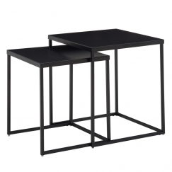 Odkladací stolík Wire (SET 2 ks), 45 cm, čierna