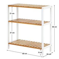 Regál Tier, 66 cm, bambus - 4