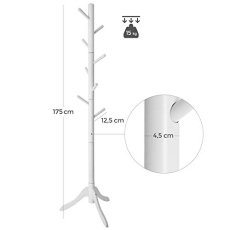 Stojanový věšák Julot, 175 cm, bílá - 5