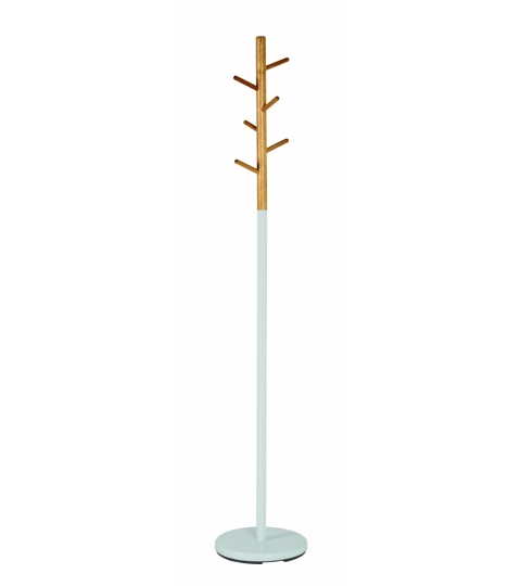 Stojanový vešiak Dylan, 175 cm, biela/bambus