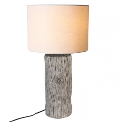 Stolná lampa Madelan, 50 cm, krémová