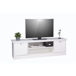 Tv stolík Fido, 160 cm, biela